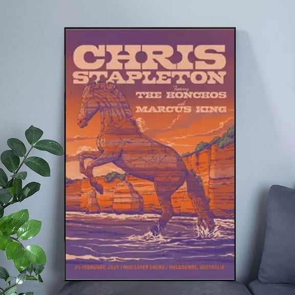 Chris Stapleton On Feb 26, 2025 In Melbourne, Australia Tour wall Decor Poster Size 24''x36'' GoldenGate JSC