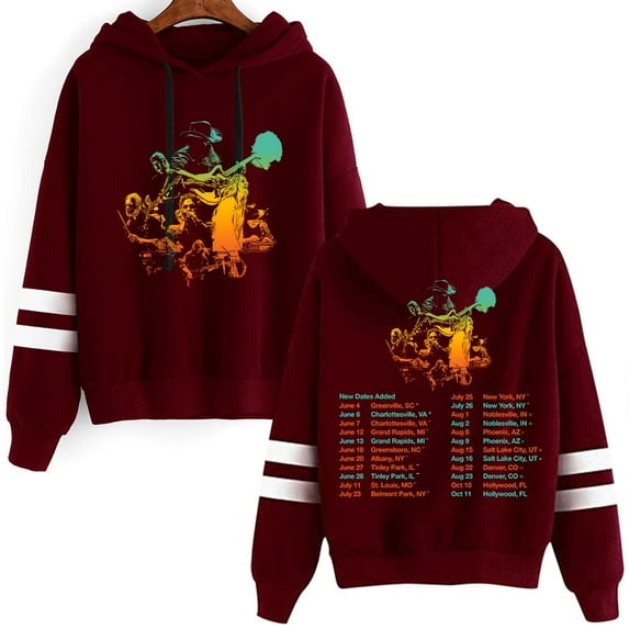 Chris Stapleton Pocketless men's and women's trendy pattern casual long sleeved hooded sweatshirt