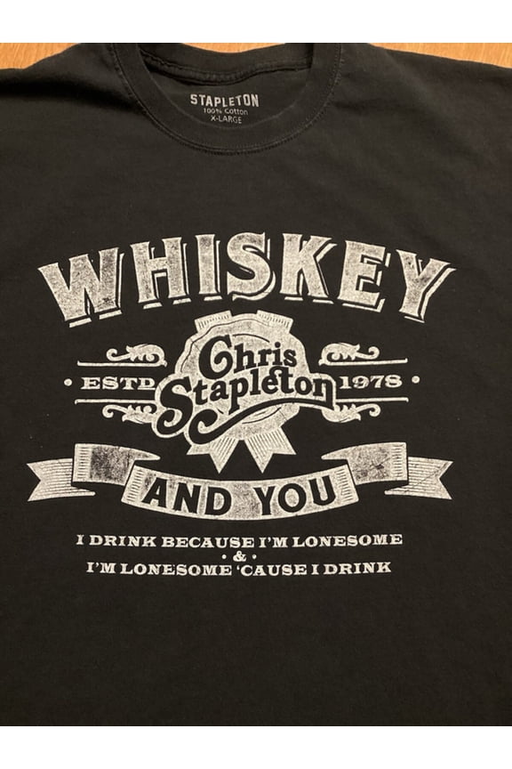 Chris Stapleton Shirt Size XL Whiskey and You Graphic Country Music Tee Tees