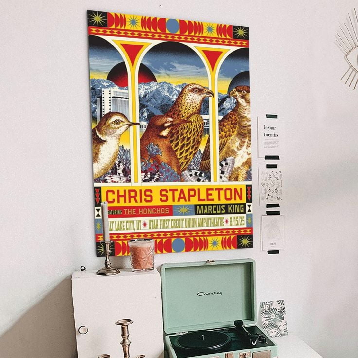 Chris Stapleton Show Poster Salt Lake City, UT 08/15/2025 Size 24''x36