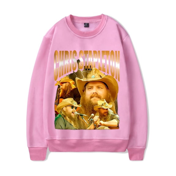 Chris Stapleton Sports and leisure women's men's fashionable and casual long sleeved round neck pullover sweater