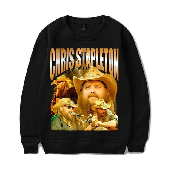 Chris Stapleton Sports and leisure women's men's fashionable and casual long sleeved round neck pullover sweater