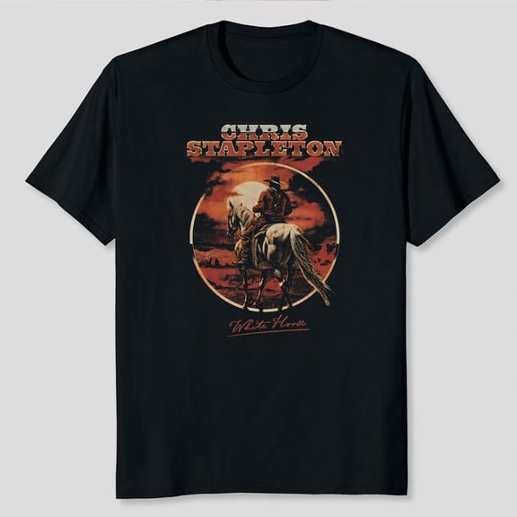 Chris Stapleton Stone Wash -White Horse T-shirt, Sizes S-5XL - Gategoo