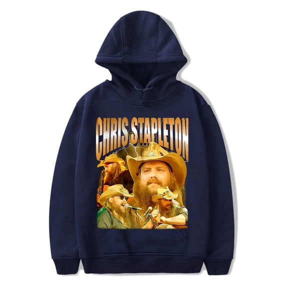 Chris Stapleton Tour Merch Unisex Cotton-Blend Long Sleeve Casual Pullover Hoodie