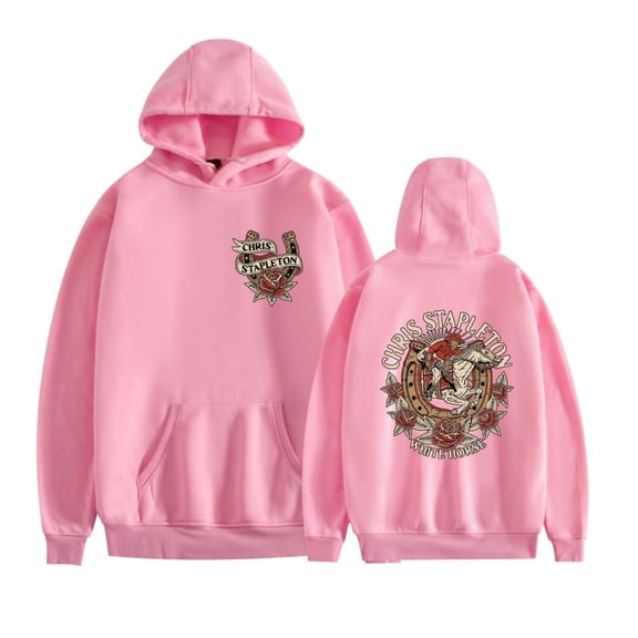 Chris Stapleton Tour Merch Unisex Retro Cotton-Blend Long Sleeve Casual Pullover Hoodie