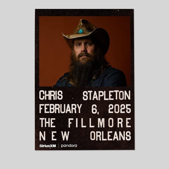 Chris Stapleton at The Fillmore in New Orleans Poster Size 24''x36'' Goldengate
