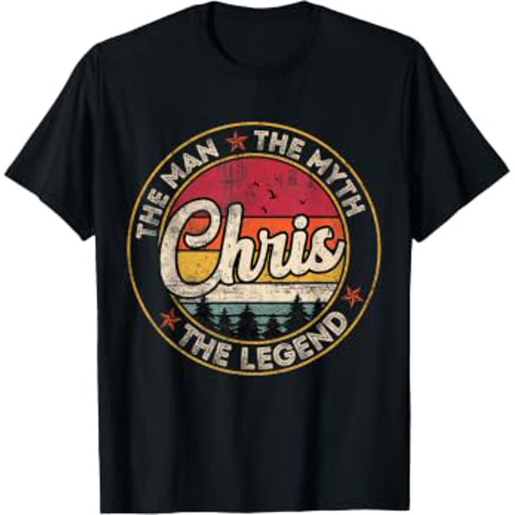Chris The Man The Myth The Legend Custom Name Tee