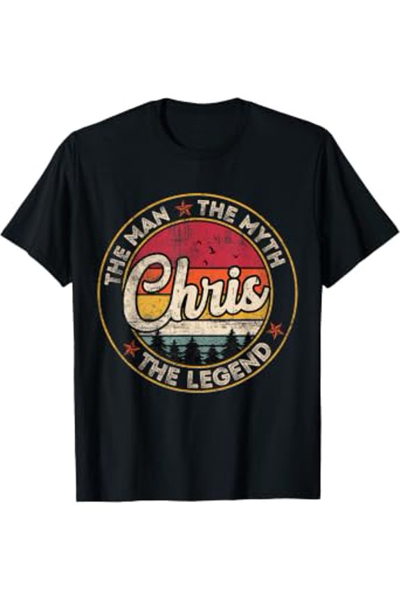 Chris The Man The Myth The Legend Custom Name Tee