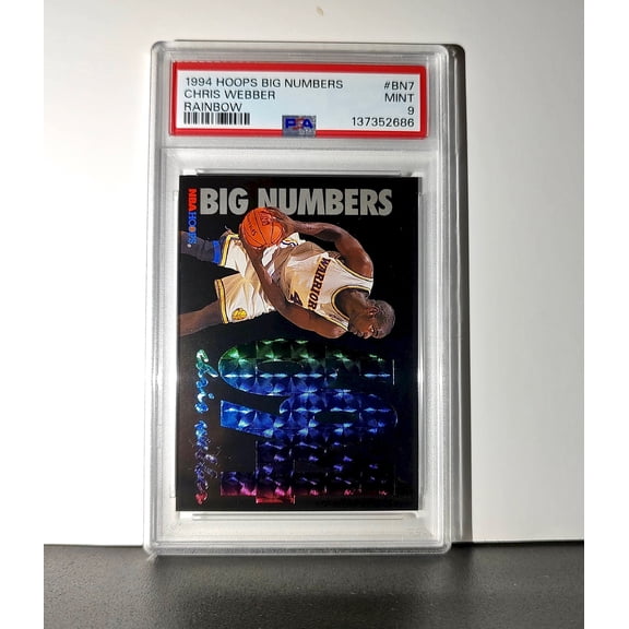 Chris Webber 1994 NBA Hoops Big Numbers #BN7 Rainbow PSA 9 Mint