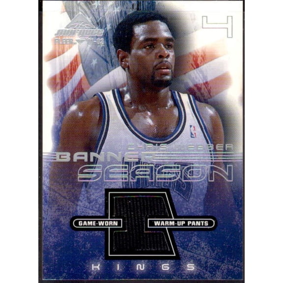 Chris Webber Card 2001-02 Fleer Marquee Banner Season Memorabilia #CW