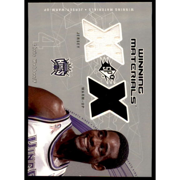 Chris Webber JSY/WU Card 2002-03 SPx Winning Materials #CWW