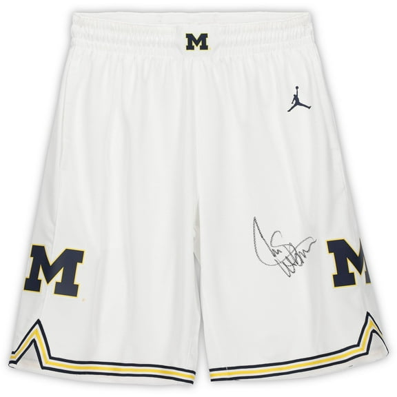 Chris Webber Michigan Wolverines Autographed Jordan Brand White Replica Basketball Shorts - Fanatics Authentic Certified