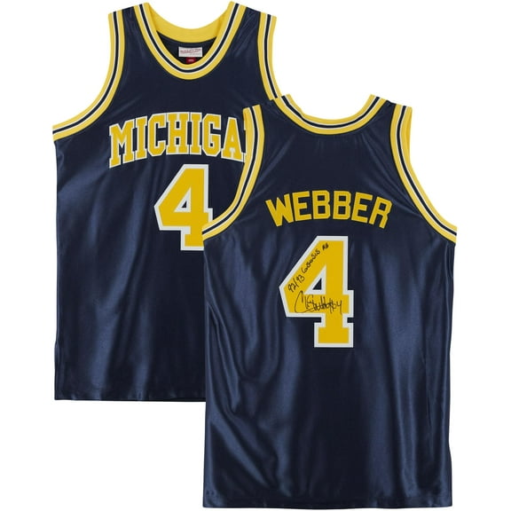 Chris Webber Michigan Wolverines Autographed Mitchell & Ness Navy 1991-1992 Authentic Jersey with Multiple Inscriptions - Limited Edition of 30 - Fanatics Authentic Certified
