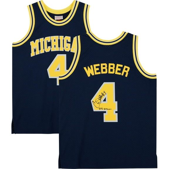 Chris Webber Michigan Wolverines Autographed Navy 1991 Mitchell & Ness Swingman Jersey with "92-93 All-American" Inscription - Fanatics Authentic Certified