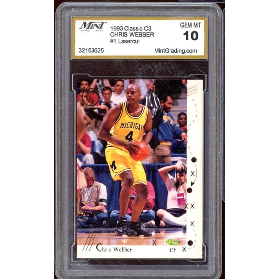 Chris Webber Rookie Card 1993-94 Classic Lasercut #1 Mintgrading 10