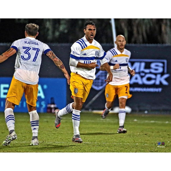 Chris Wondolowski San Jose Earthquakes Unsigned MLS is Back Goal Celebration Photograph