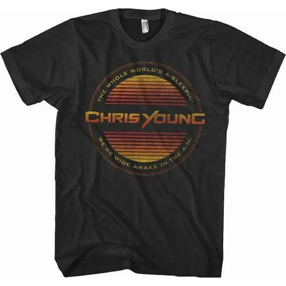 Chris Young Circle Lines Medium Black T-Shirt