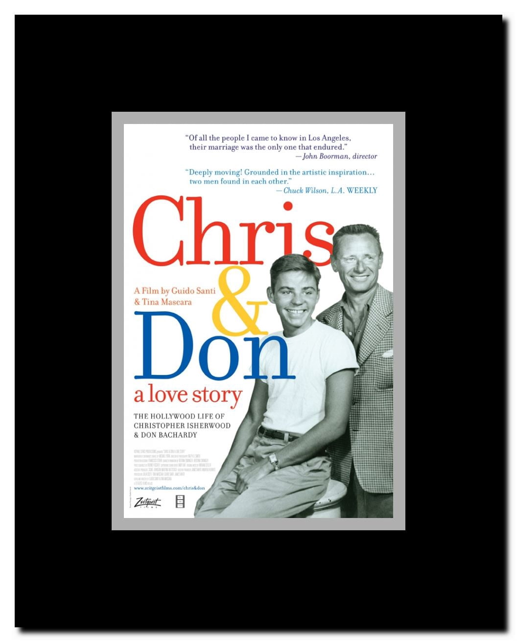 Chris and Don. A Love Story Framed Movie Poster