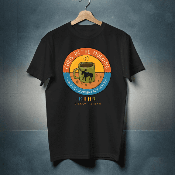 Chris in The Morning KBHR Cicely Alaska Black T Shirt