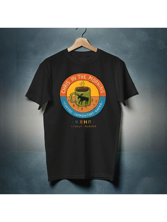 Chris in The Morning KBHR Cicely Alaska Black T Shirt