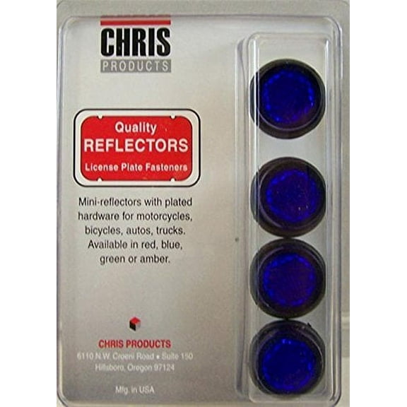 Chris products ch4b mini-reflectors blue 4/pk (CH4B)
