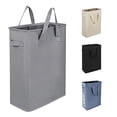 thumbnail image 1 of Chrislley 45L Slim Laundry Hamper Small Laundry Basket Narrow Thin Laundry Hamper Dirty Clothes Hamper with Handles Collapsible Hampers for Laundryï¼Slim 21 Inches, Greyï¼‰, 1 of 4