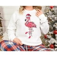 thumbnail image 1 of Chrismas Flamingo Sweatshirt, Cute Flamingo Sweater, Animal Christmas Sweatshirt, Santa Beach Sweatshirt, Tropical Christmas, 1 of 5