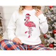 thumbnail image 1 of Chrismas Flamingo Sweatshirt, Cute Flamingo Sweater, Animal Christmas Sweatshirt, Santa Beach Sweatshirt, Tropical Christmas, 1 of 5