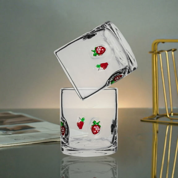 Chrismas Juice Glass 14 Ounce Themed Drinking Cocktails Glasses For Party Cute Double Old Fashioned Reusable Cups For Home Bar