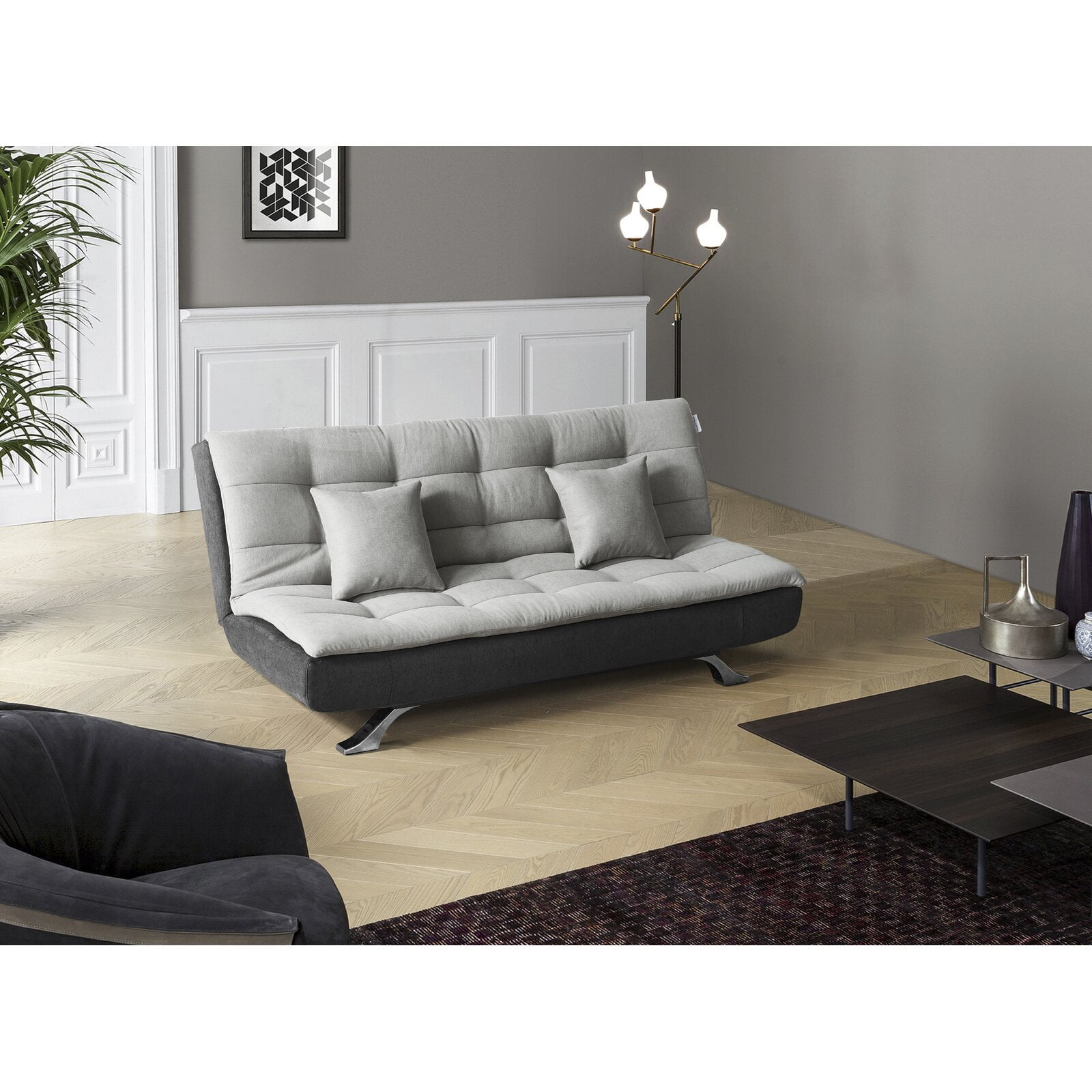 Chrissie full tufted back outlet convertible sofa