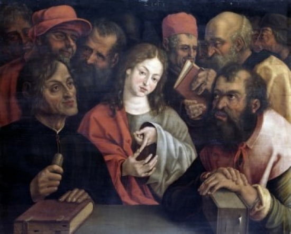 Christ Amidst the Doctors unknown artist 16th Century Canvas Art - (24 x 36)