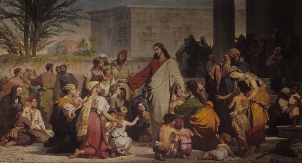 Christ Among The Children Canvas Art - (24 x 18)