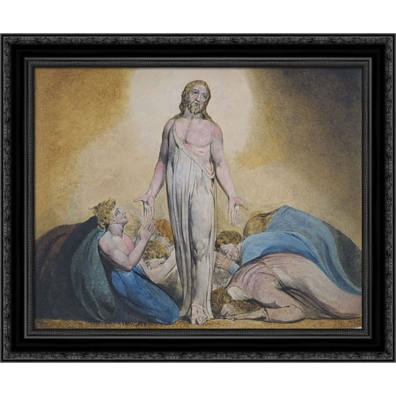 Christ Appearing to His Disciples After the Resurrection 24x20 Black Ornate Wood Framed Canvas Art by Blake, William