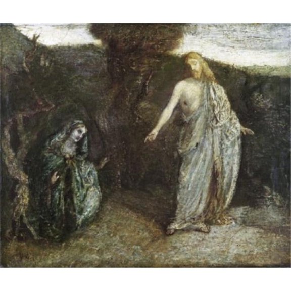 Christ Appearing to Mary Albert Pinkham Ryder 1847-1917 American Oil on Canvas Smithsonian Institution - 18 x 24 in.