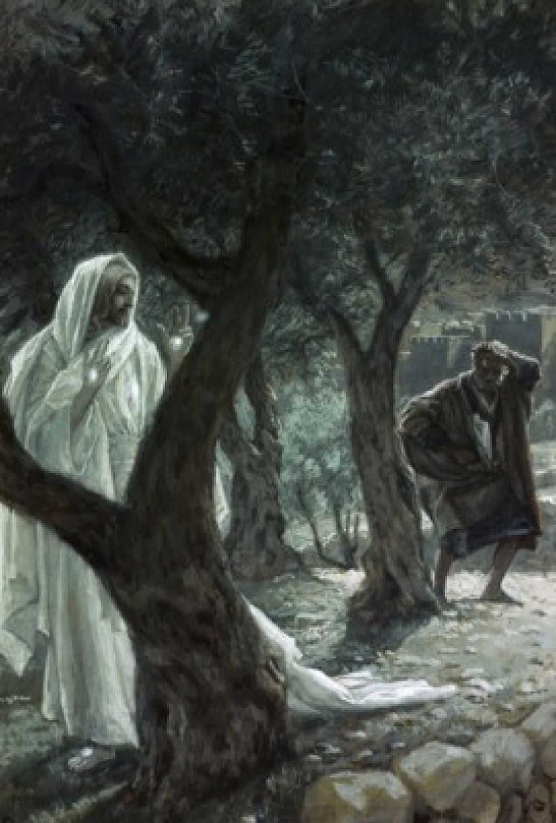 Christ Appearing to Peter James Tissot (1836-1902 French) Watercolor on Paper Canvas Art - James Tissot (18 x 24)