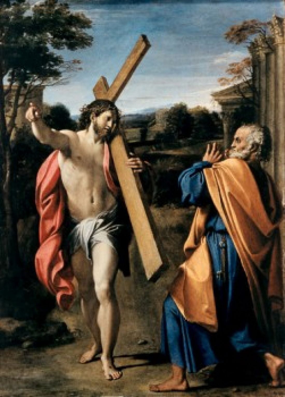 Christ Appearing to Saint Peter Agostino Carracci (1557-1602 Italian) Canvas Art - Agostino Carracci (18 x 24)