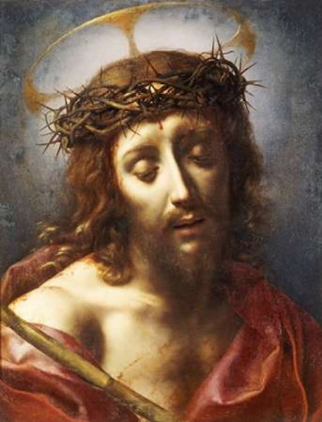 Christ As The Man of Sorrows Canvas Art - Carlo Dolci (22 x 28)
