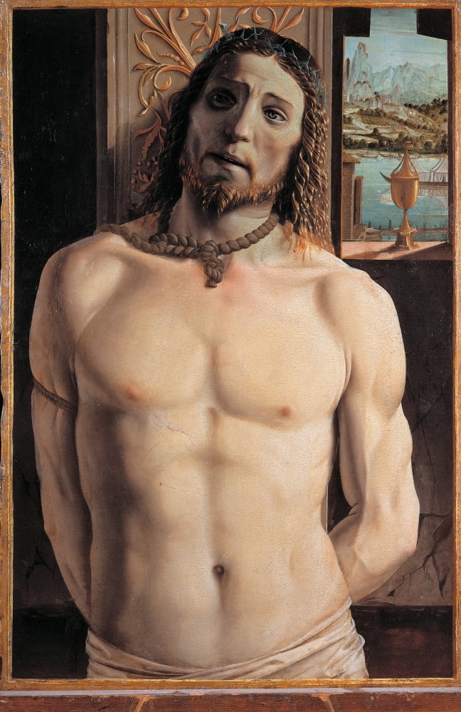 Christ At The Column Canvas Art - (18 x 24)
