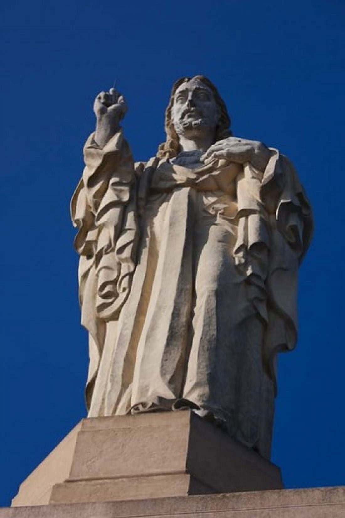 Christ Atop Castilla Santa Cruz de la Mota San Sebastian Spain Canvas Art - Walter Bibikow DanitaDelimont (25 x 37)