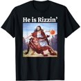 thumbnail image 1 of Christ Basketball Christian He Is Rizzin Is Rizzen T-Shirt, 1 of 4