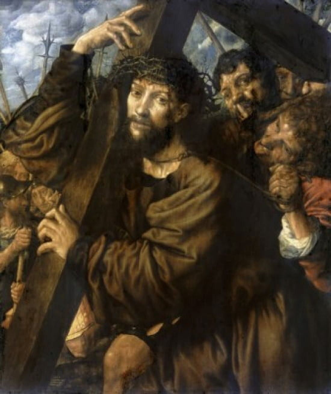 Christ Bearing the Cross 1553 Jan Sanders van Hemessen (ca1500-1575Netherlandish) Oil on Wood Christian Museum Esztergom Hungary Canvas Art - Jan Sanders van Hemessen (18 x 24)
