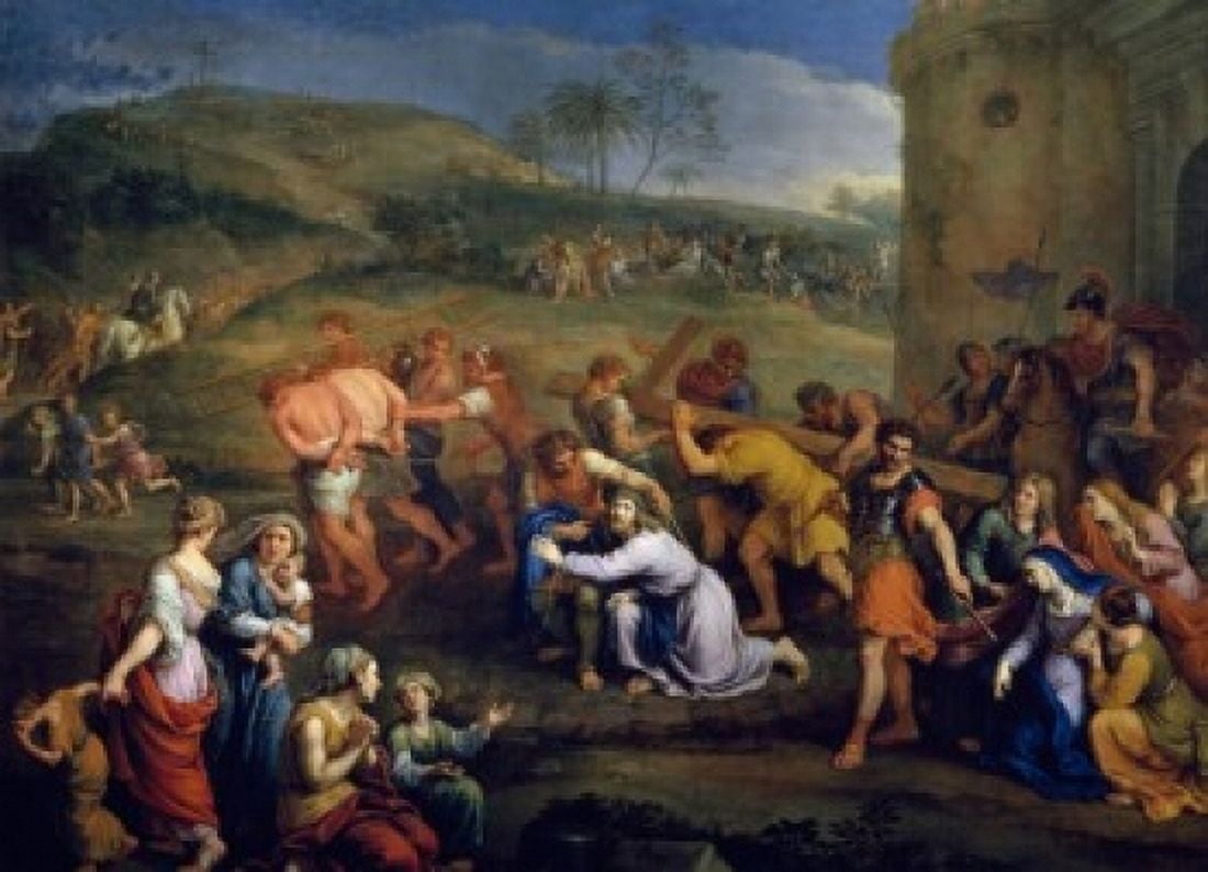 Christ Bearing the Cross by Pierre Mignard I (1612-1695) France Paris Musee du Louvre Canvas Art - Pierre Mignard (24 x 36)