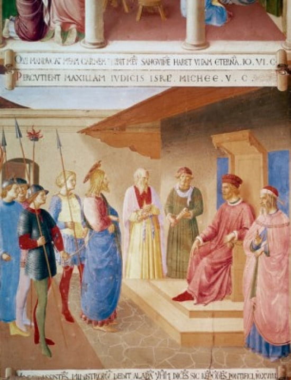 Christ Before Herod 1428-1445 Fra Angelico (1387-1455 Italian) Museo Di San Marco Florence Canvas Art - Fra Angelico (18 x 24)