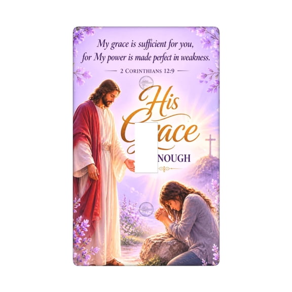 Christ Believe Lord Jesus Single Toggle Light Switch Plate, 1 Gang Outlet Cover