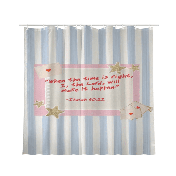 Christ Believe When The Time is Right Shower Curtain, Soft Bathroom Decor, 72 x 72 Inch