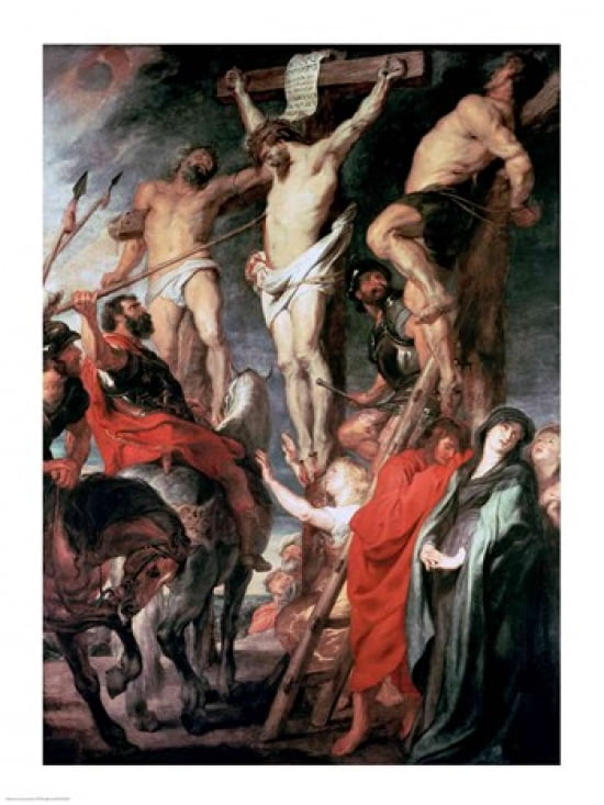 Christ Between the Two Thieves 1620 Canvas Art - Peter Paul Rubens (18 x 24)