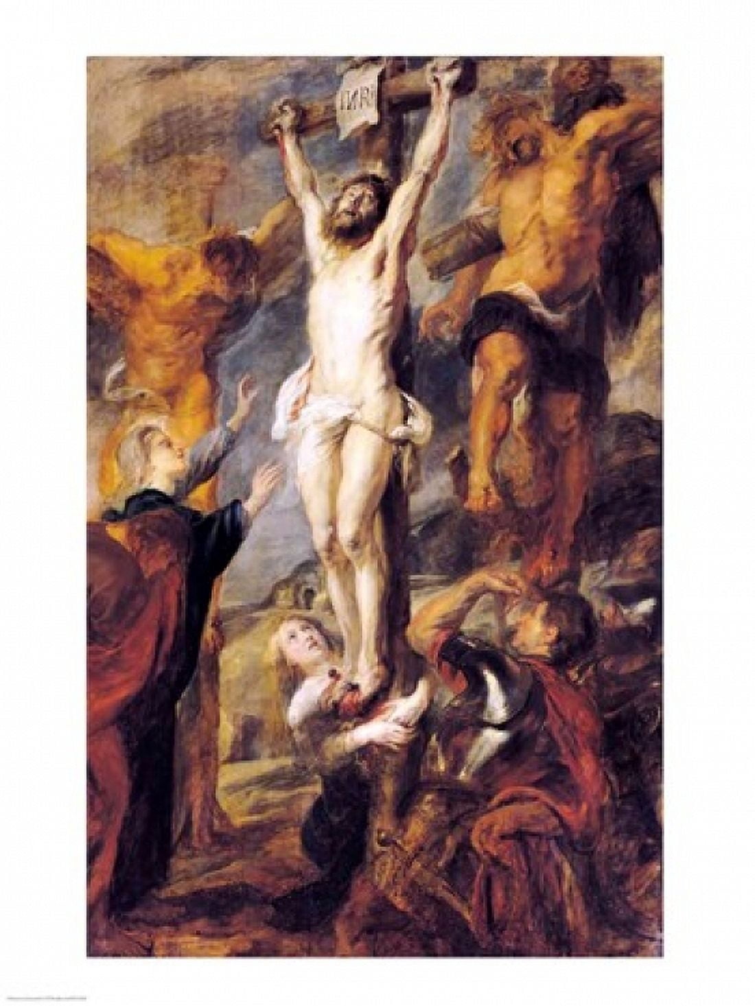 Christ Between the Two Thieves Canvas Art - Peter Paul Rubens (24 x 36)