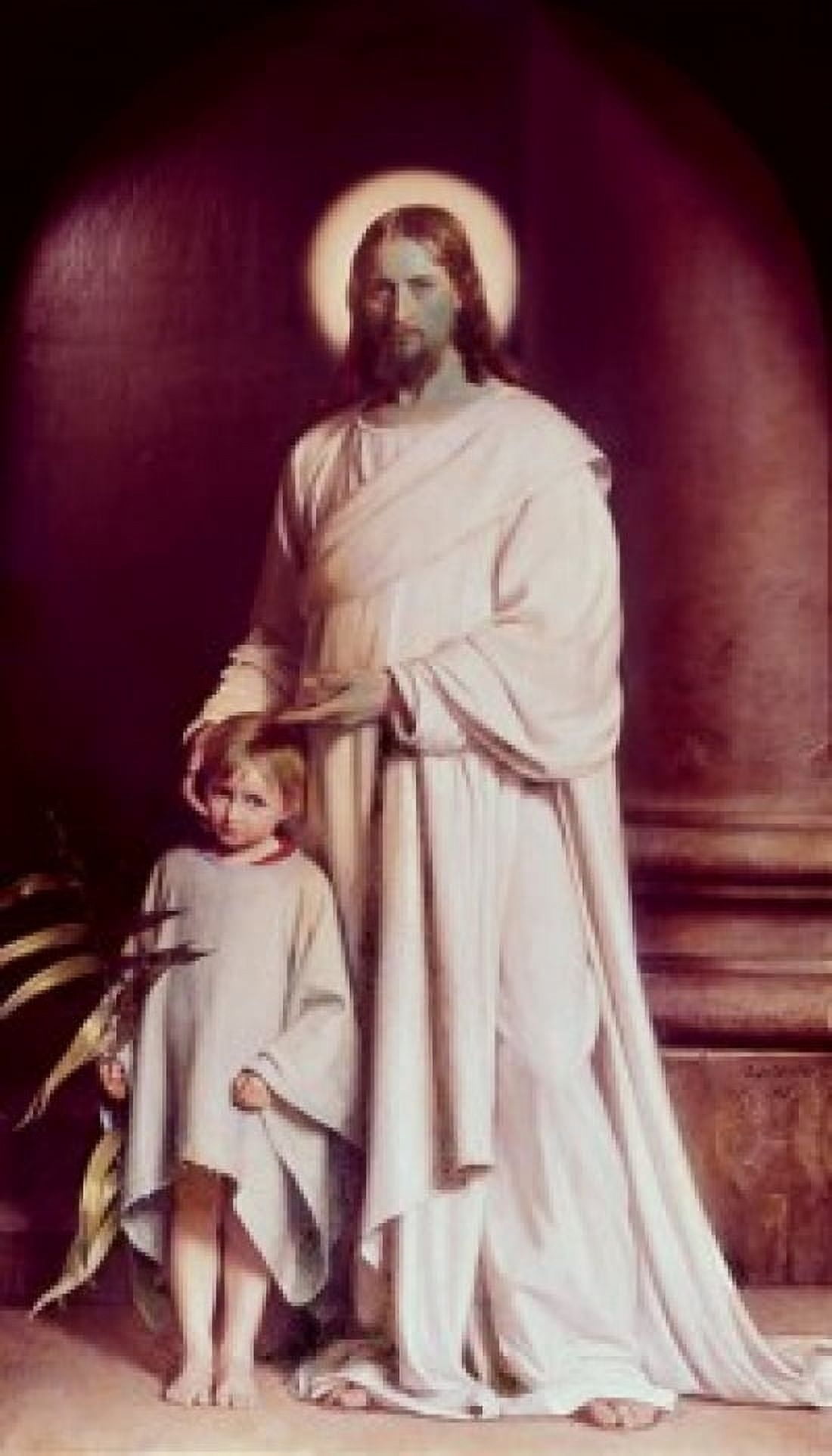 Christ Blesses A Small Child Carl Heinrich Bloch (1834-1890 Danish) Canvas Art - Carl Heinrich Bloch (24 x 36)