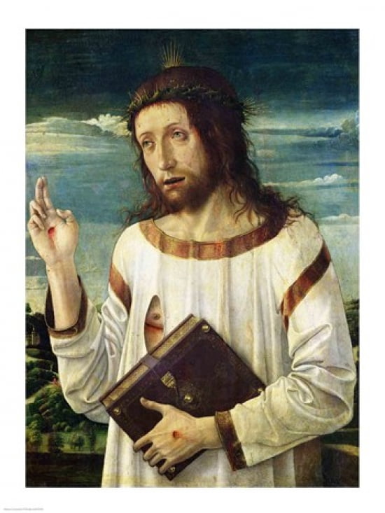 Christ Blessing Canvas Art - Giovanni Bellini (18 x 24)