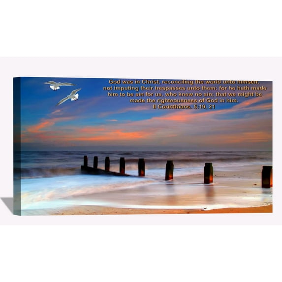 Christ Canvas Art Jesus Framed Painting God Was In Christ Quotes Wall Decor Christian Religious Wall Art